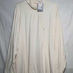 Liz & Me essentials ivory turtleneck 3X